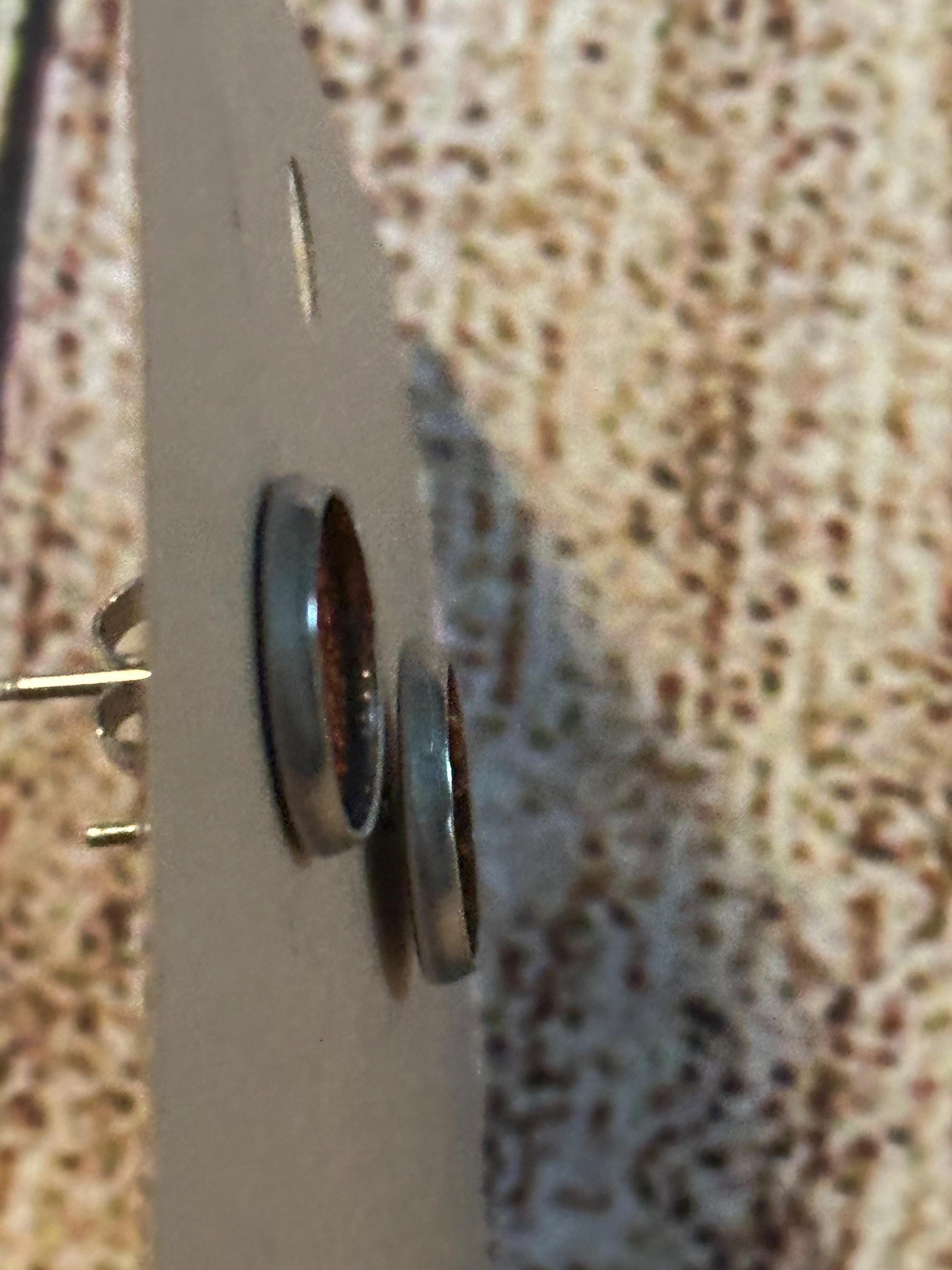 side view of stud earrings