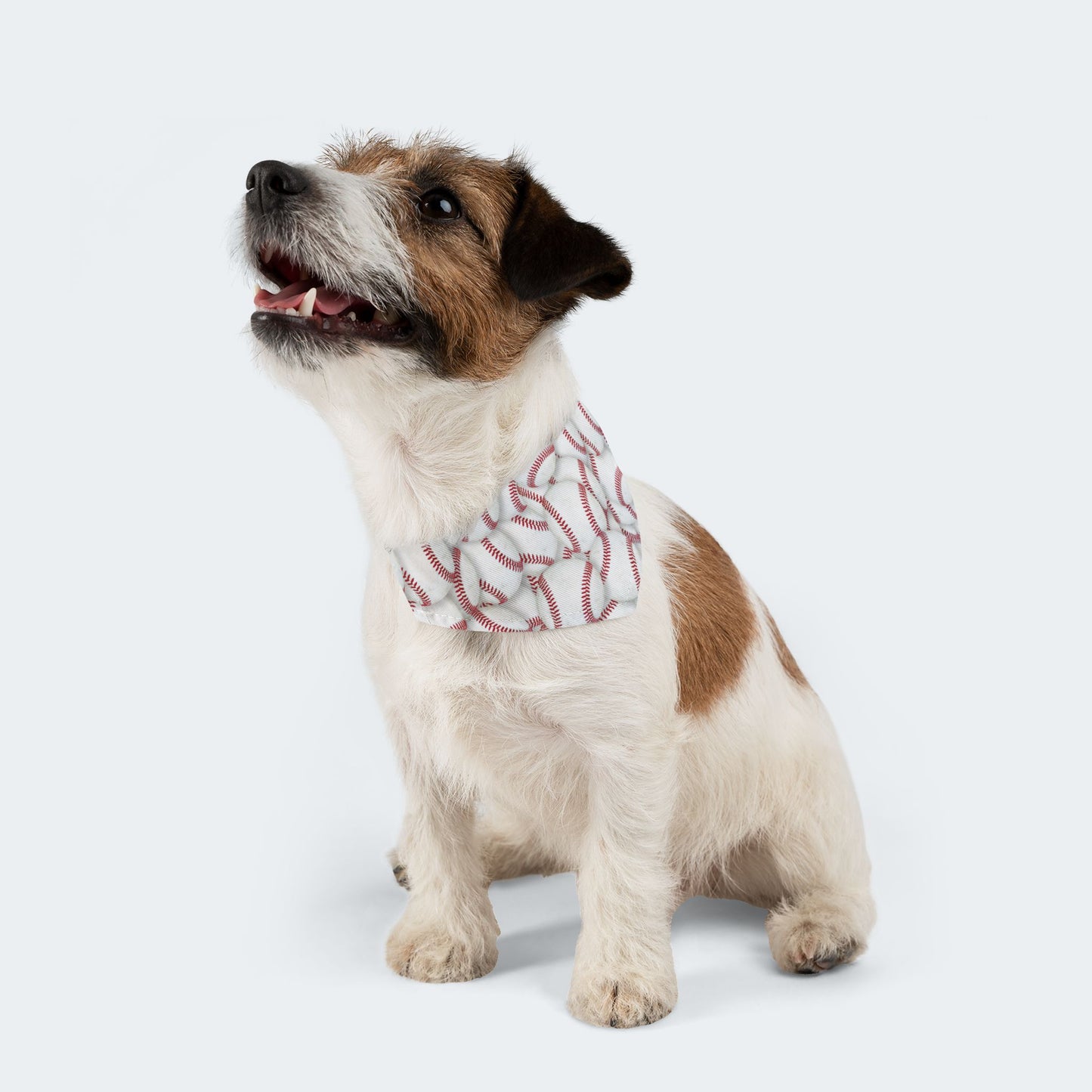 Baseball Dog Bandana, Over the Collar