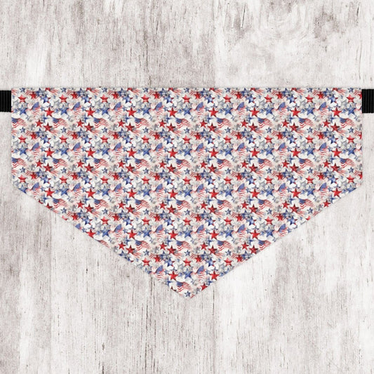 Patriotic Stars & Stripes Dog Bandana, Over-the-Collar