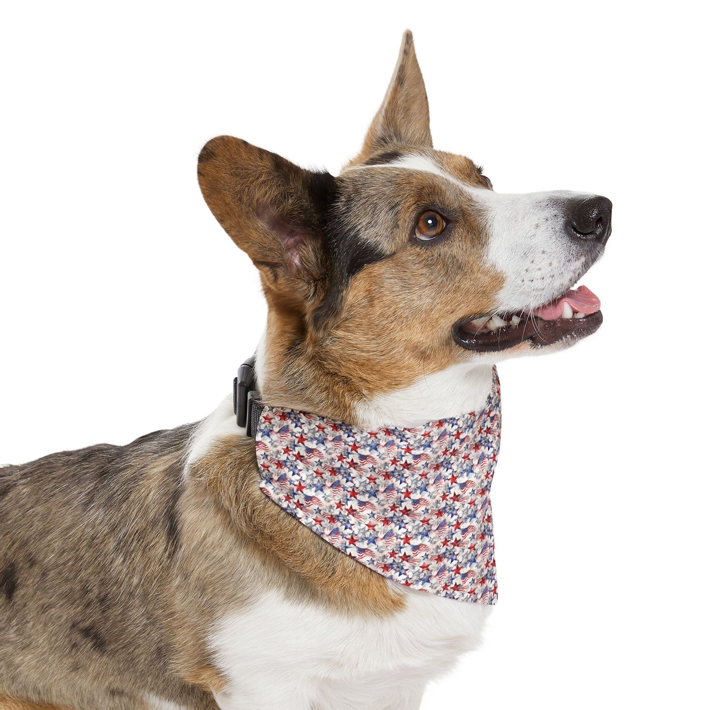 Patriotic Stars & Stripes Dog Bandana, Over-the-Collar