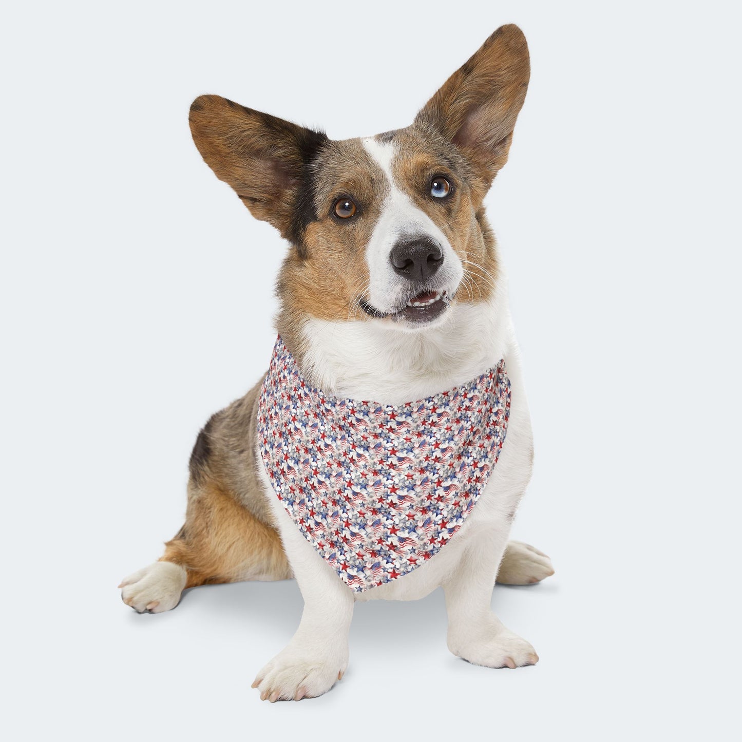 Patriotic Stars & Stripes Dog Bandana, Over-the-Collar