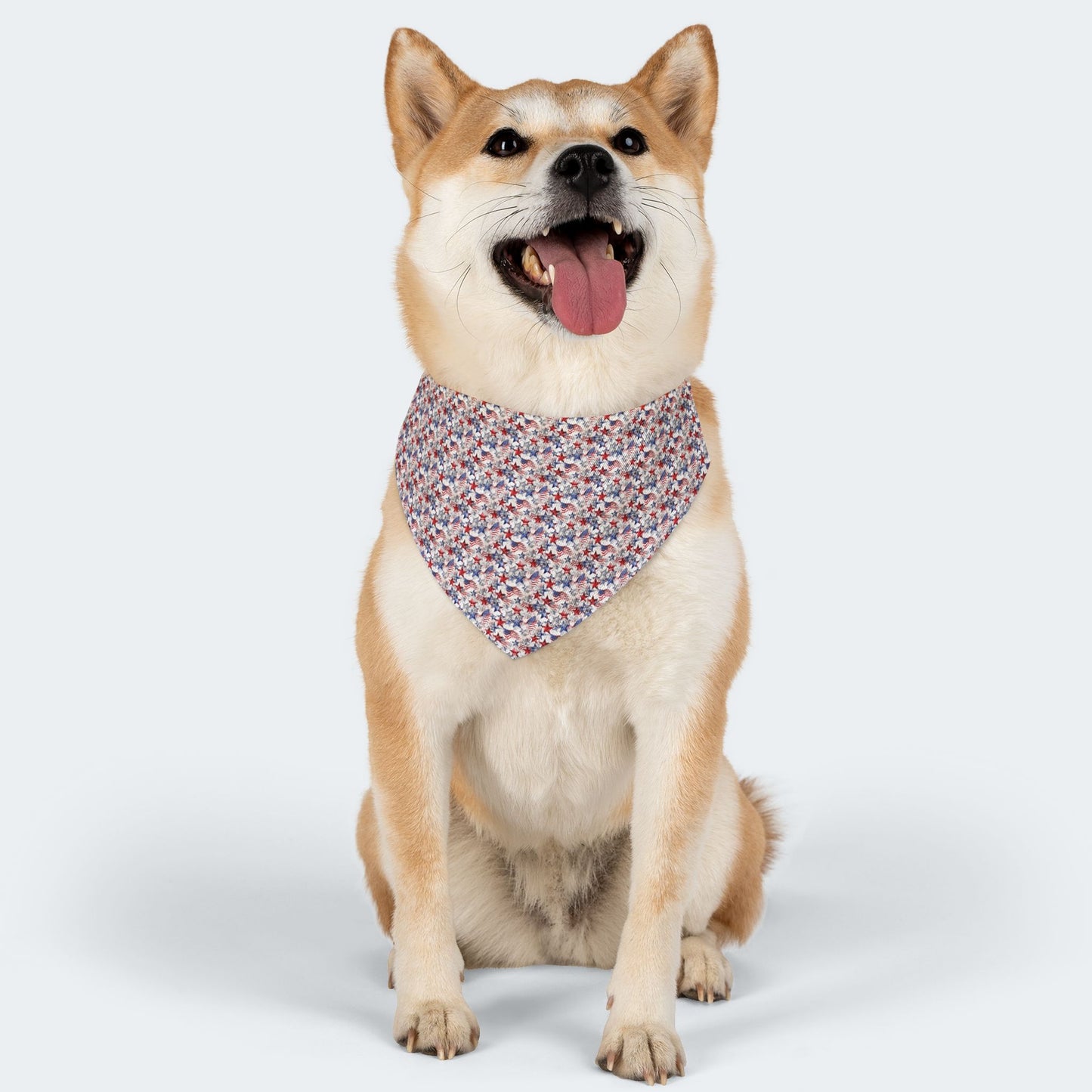 Patriotic Stars & Stripes Dog Bandana, Over-the-Collar