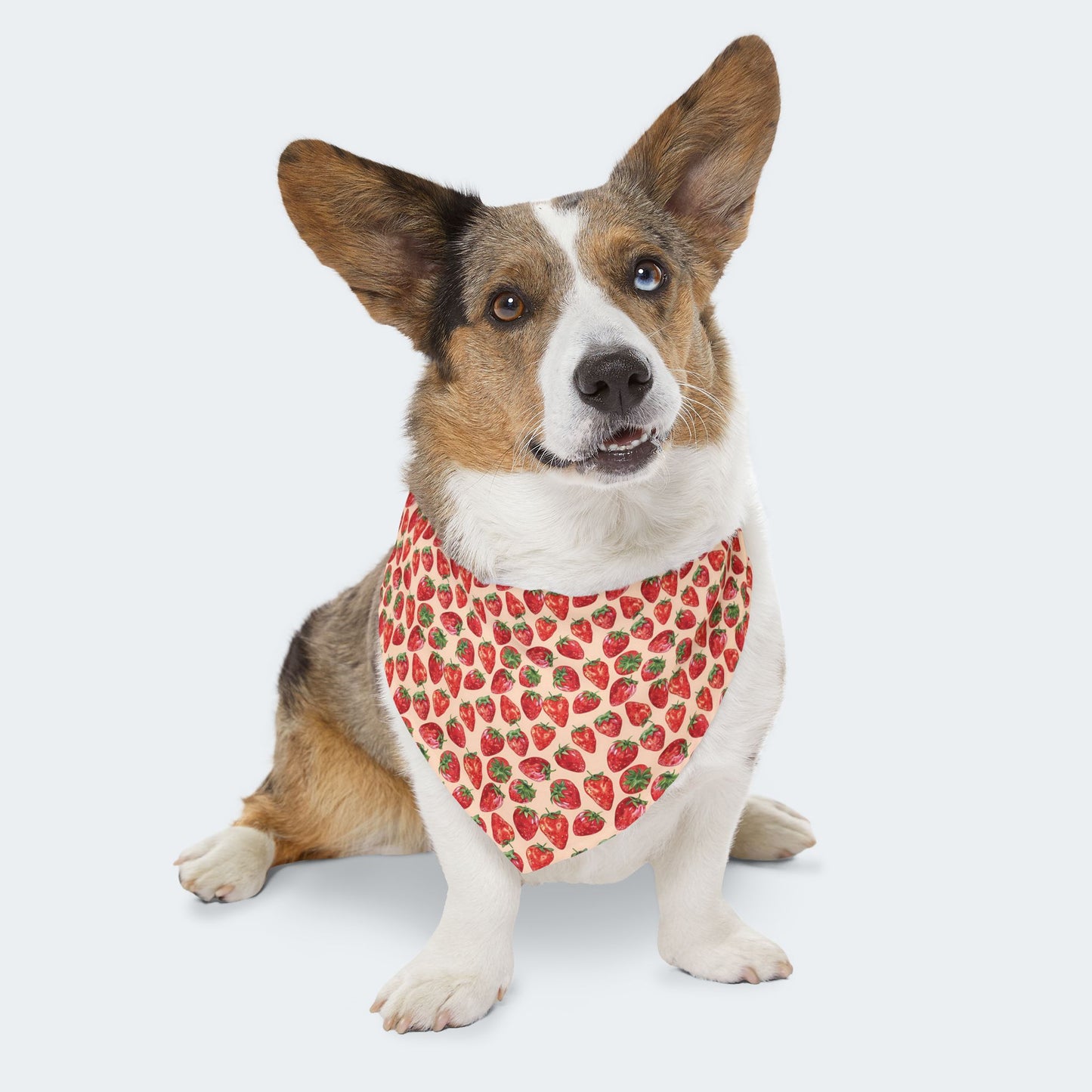 Strawberry Pattern Over-the-Collar Dog Bandana