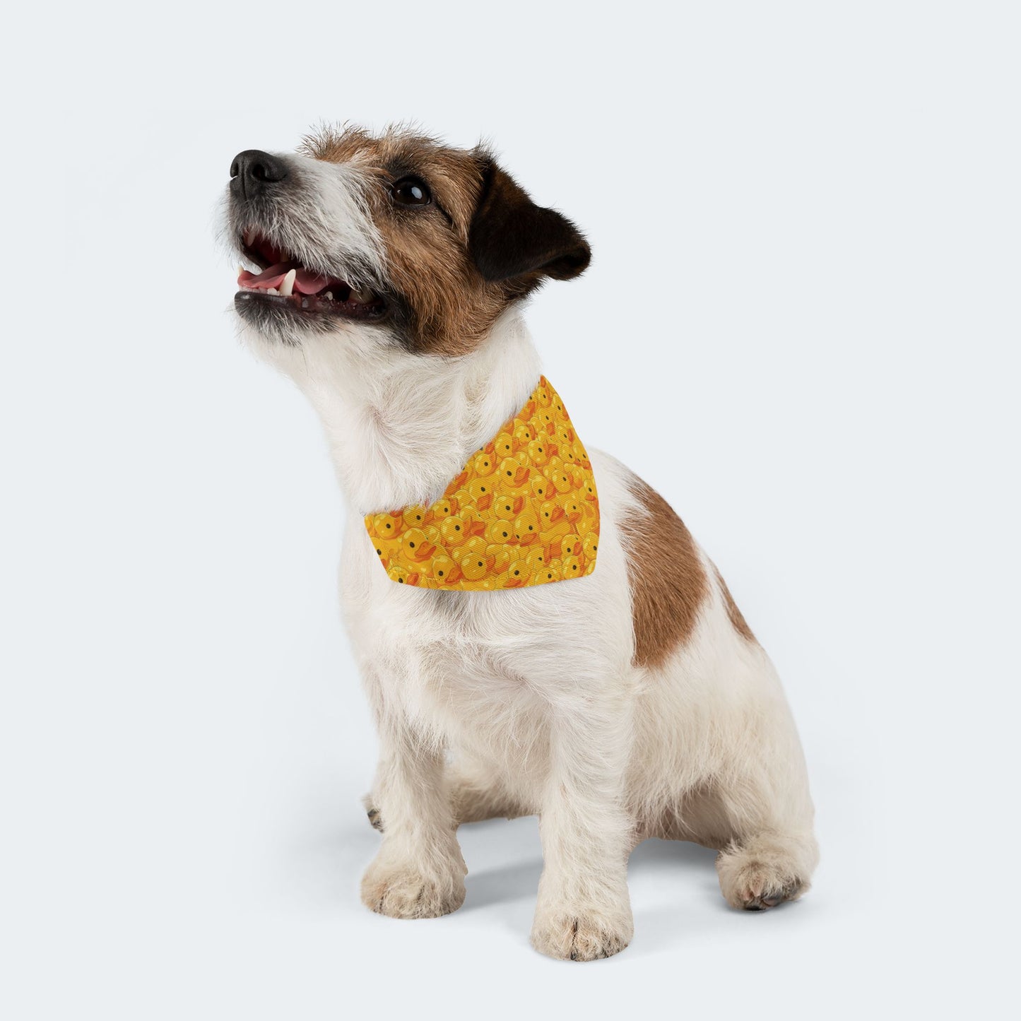 Rubber Duck Yellow Dog Bandana Collar, Over the Collar