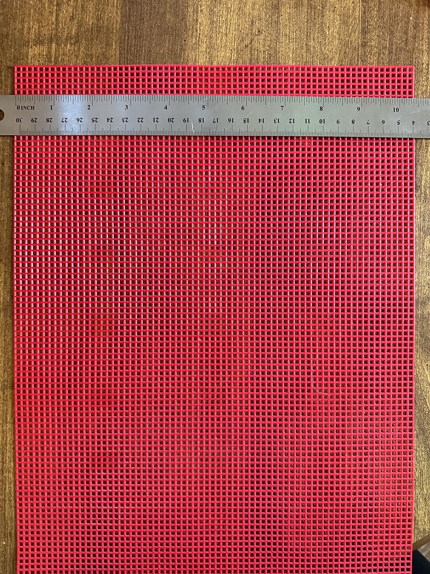 Christmas Red Plastic Canvas Sheet – 7 Mesh, 10.5” x 13.5”