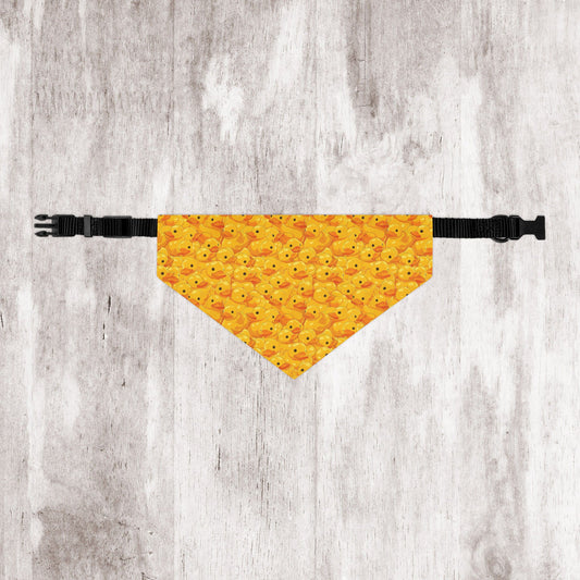 Rubber Duck Yellow Dog Bandana Collar, Over the Collar