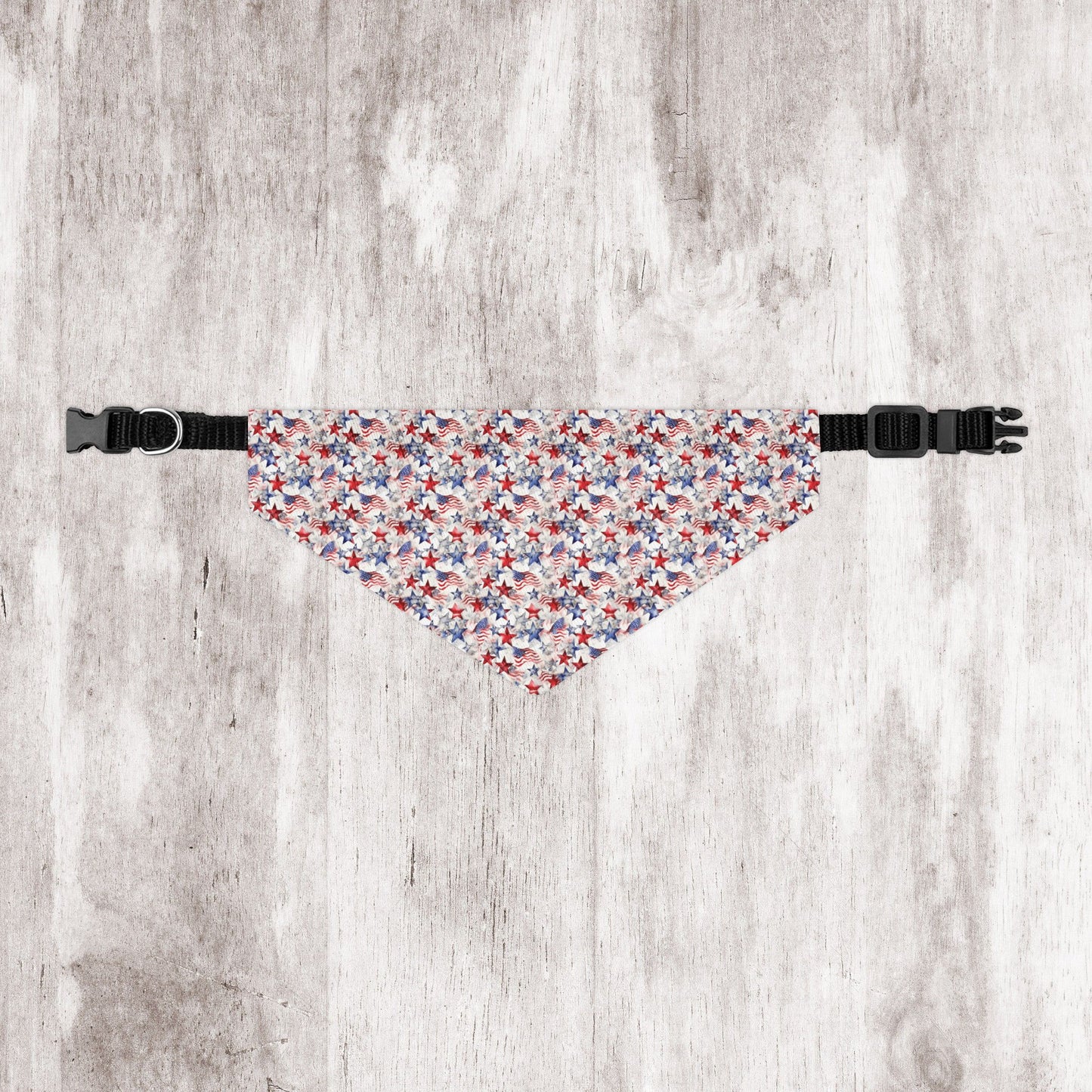 Patriotic Stars & Stripes Dog Bandana, Over-the-Collar