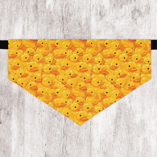 Rubber Duck Yellow Dog Bandana Collar, Over the Collar