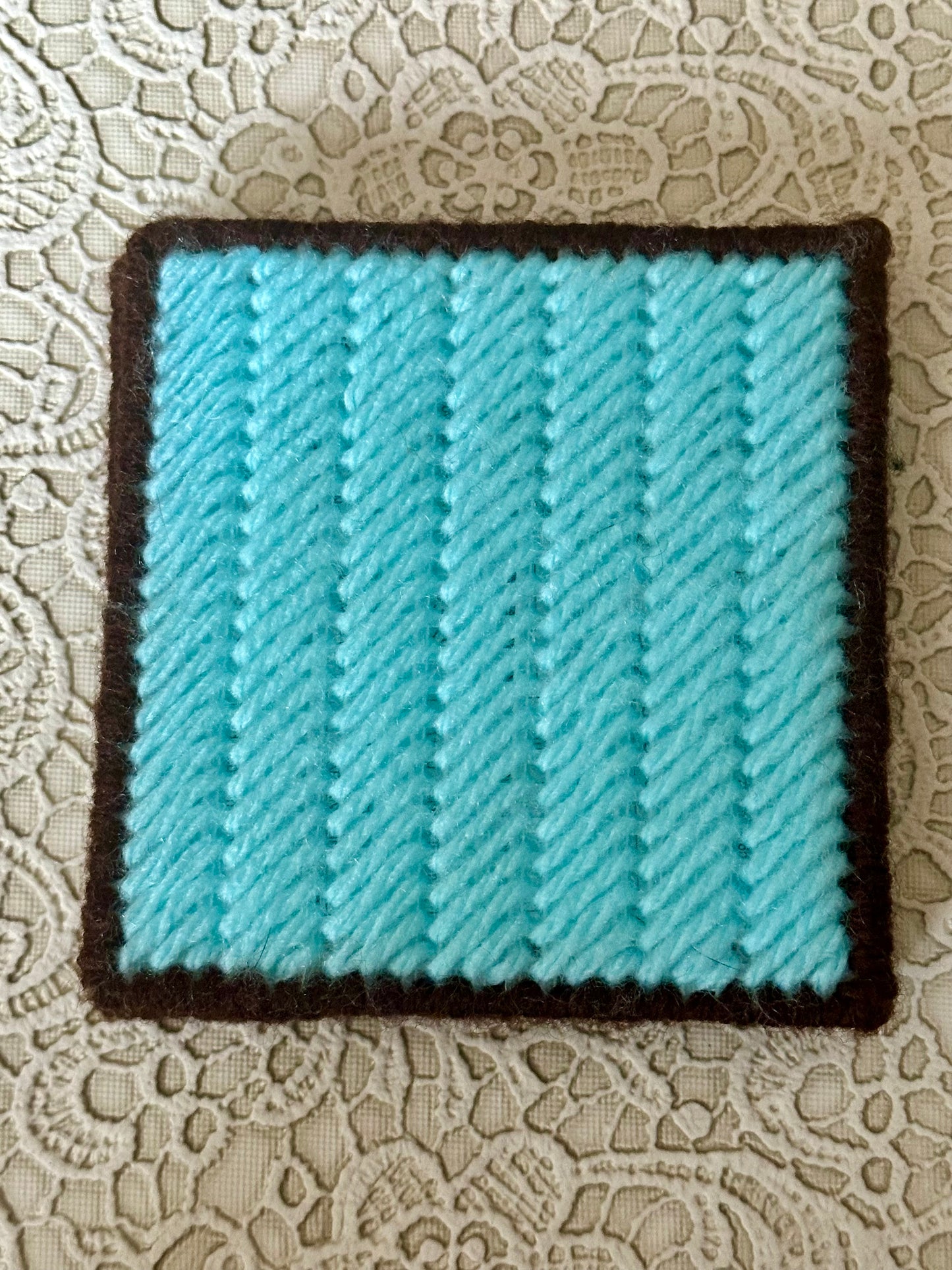 Handmade Sailboat Sticky Note Holder – Nautical Plastic Canvas Cover with Notepad