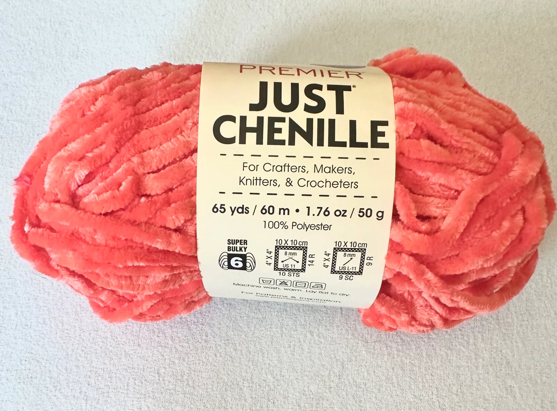 Premier Just Chenille Yarn – Salmon (Color 2017-16)