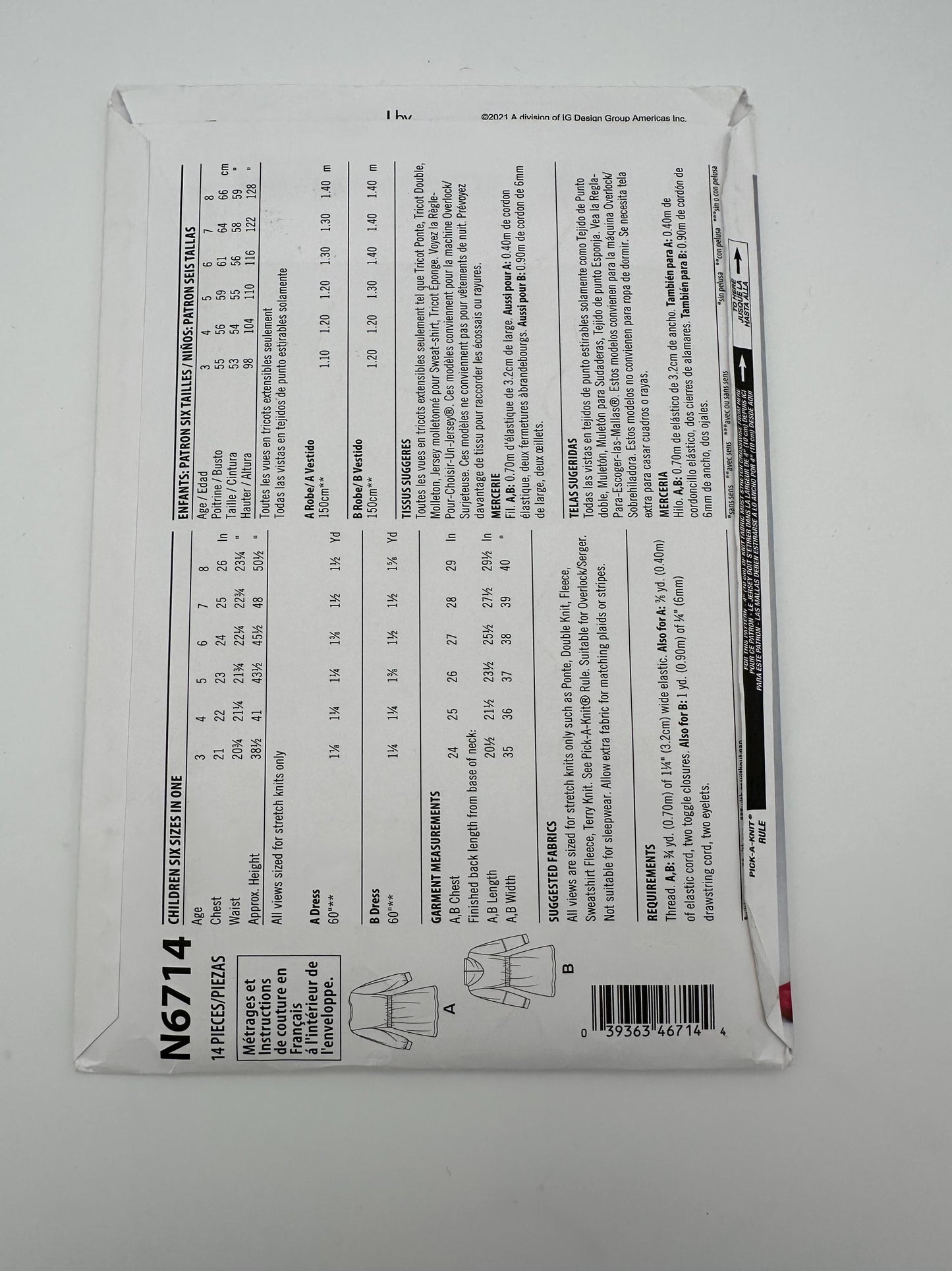 Product packaging with text and a barcode on a white background