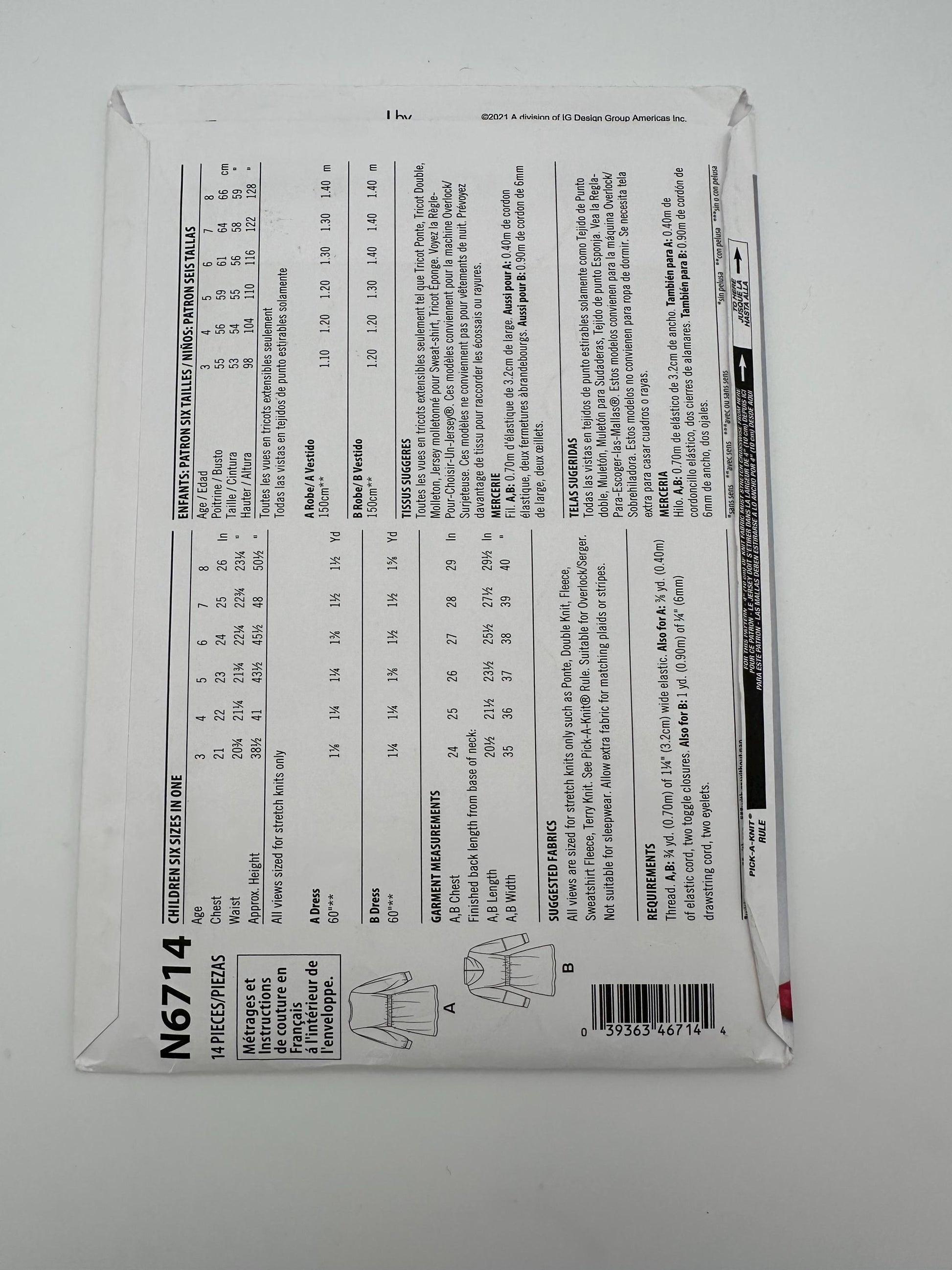 Product packaging with text and a barcode on a white background