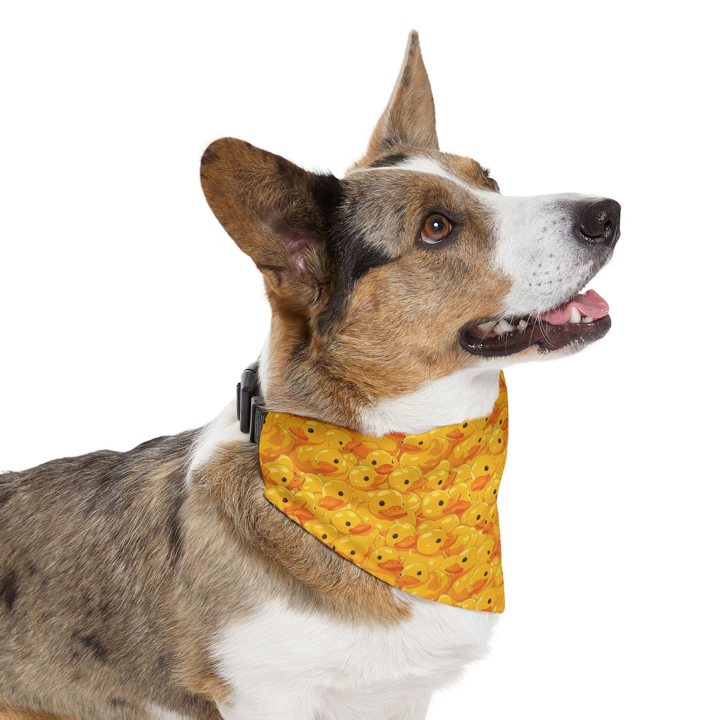 Rubber Duck Yellow Dog Bandana Collar, Over the Collar