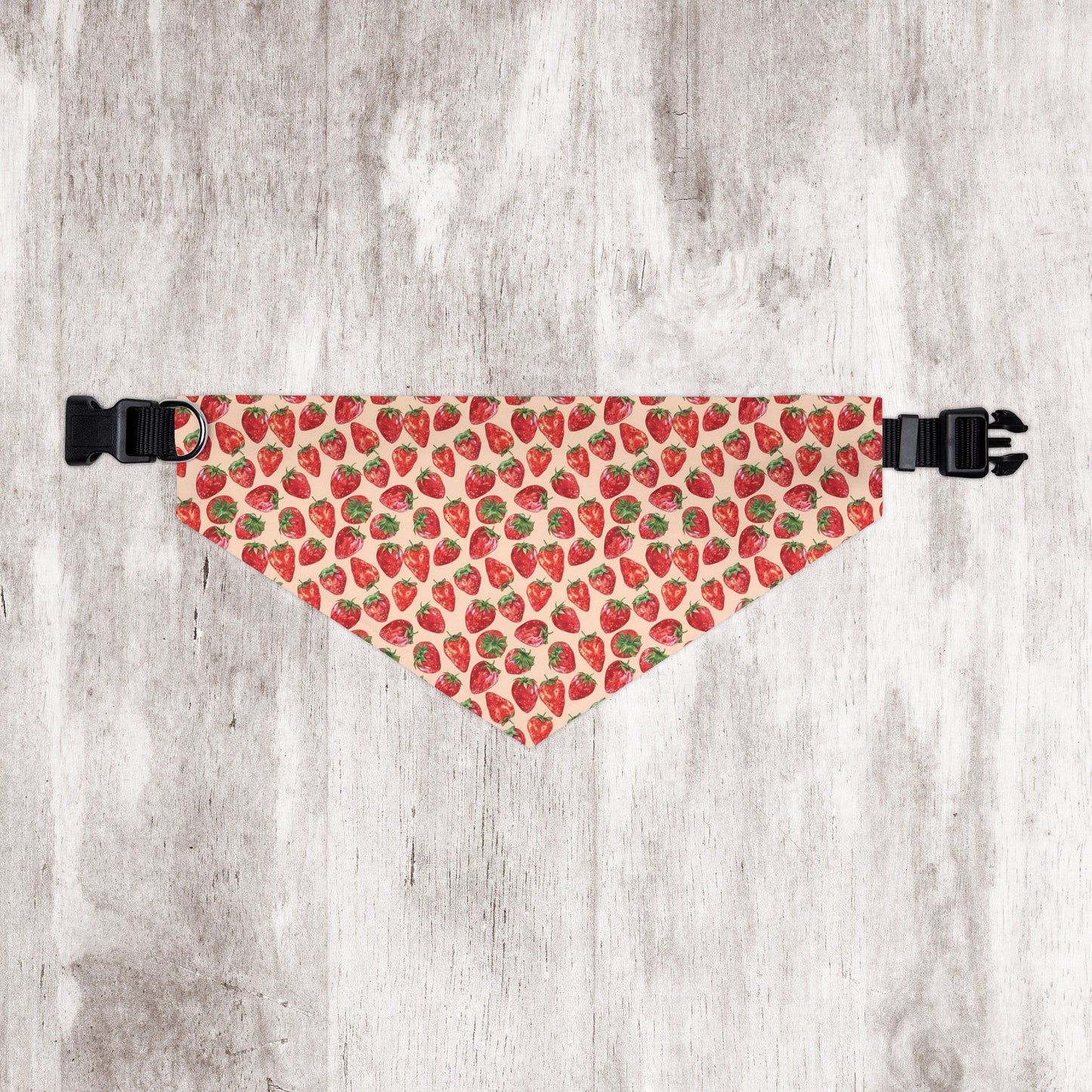 Strawberry Pattern Over-the-Collar Dog Bandana