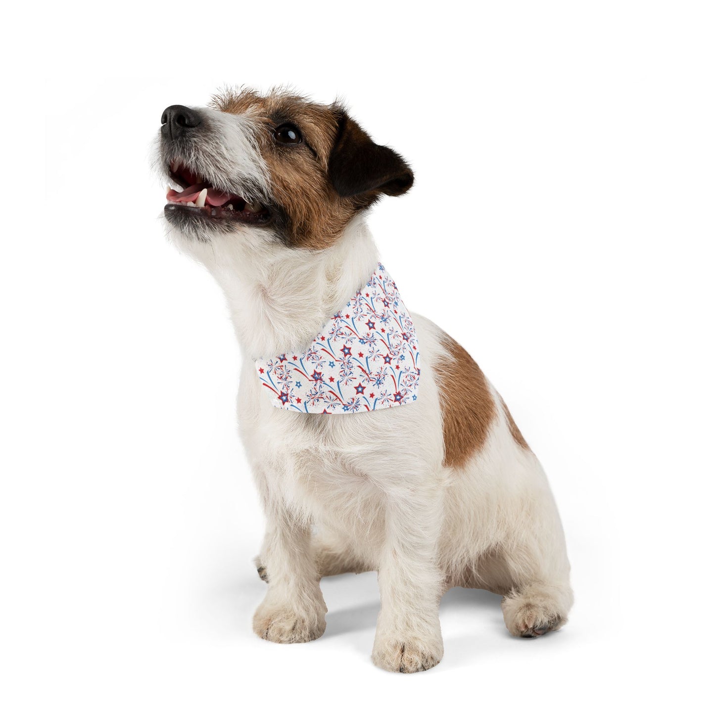 Patriotic Fireworks Pet Bandana – Over-the-Collar Dog Bandana – 4th of July Dog Accessory