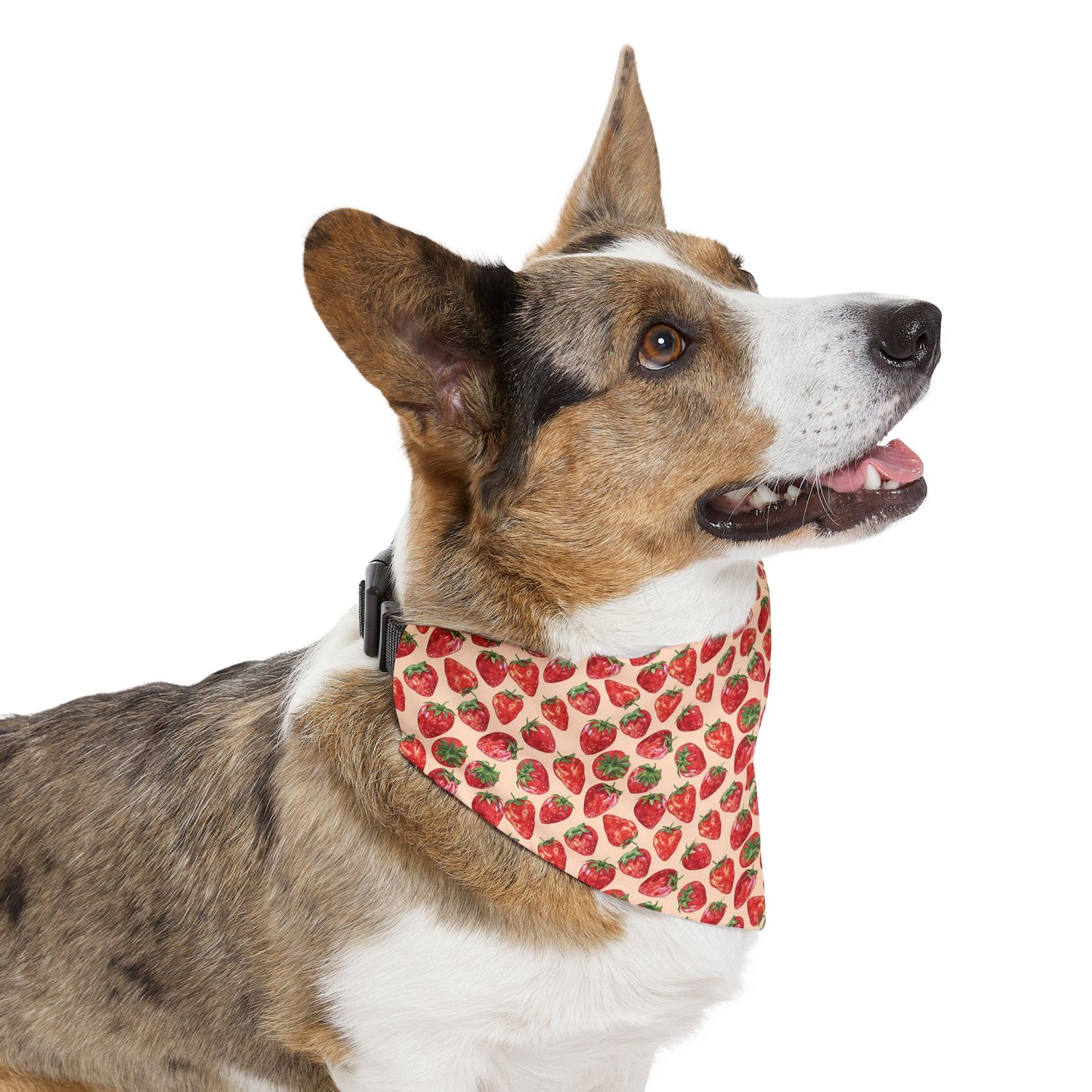 Strawberry Pattern Over-the-Collar Dog Bandana