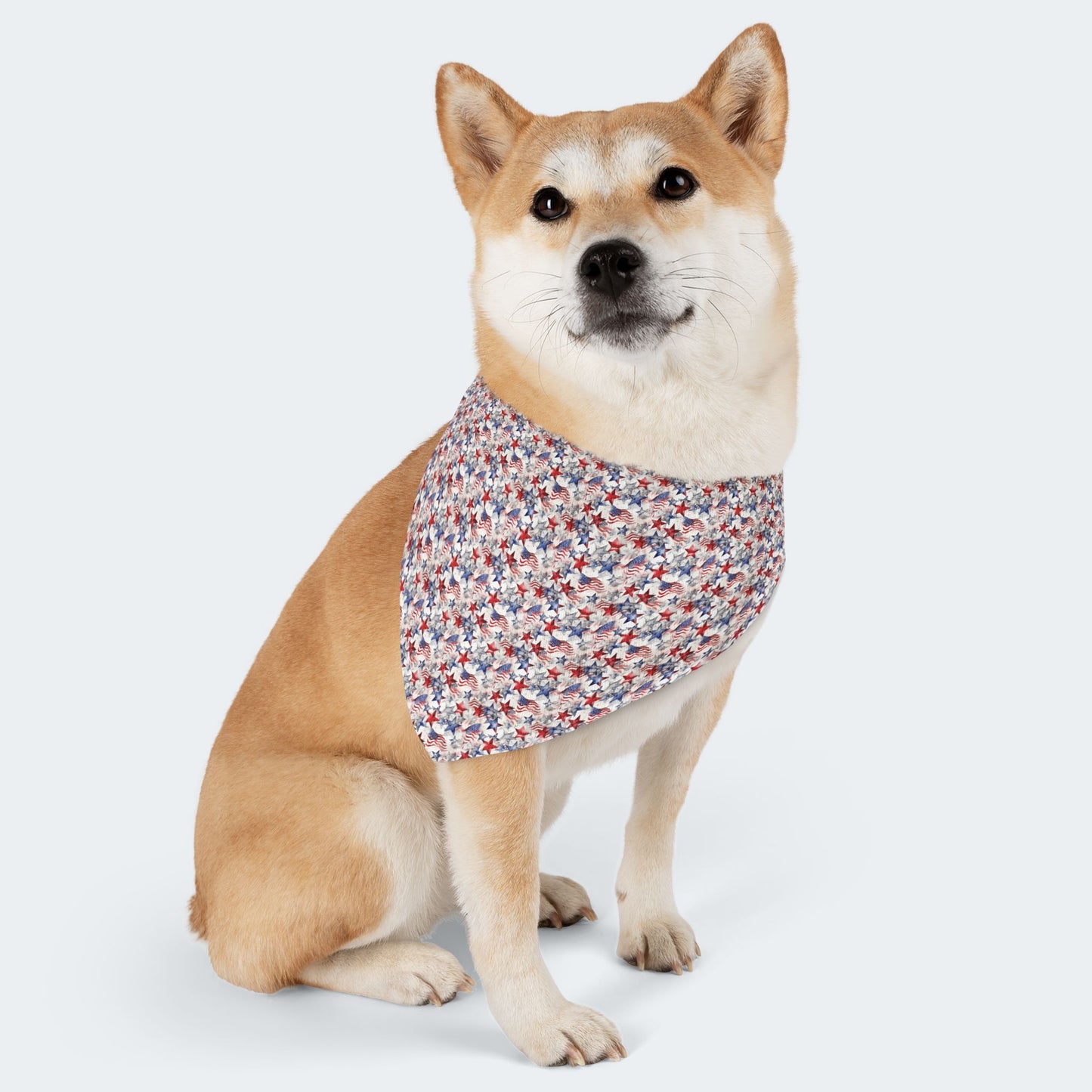 Patriotic Stars & Stripes Dog Bandana, Over-the-Collar