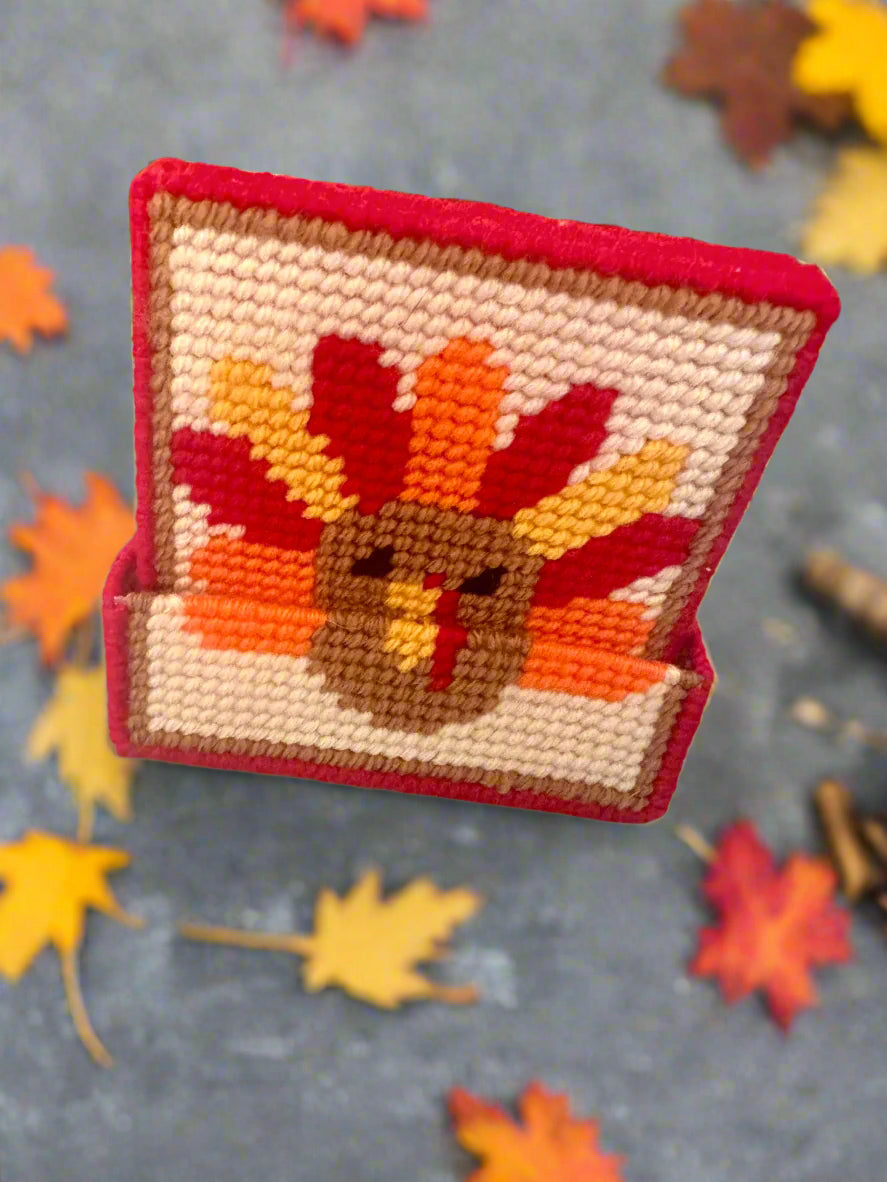 Plastic Canvas Turkey Coasters –