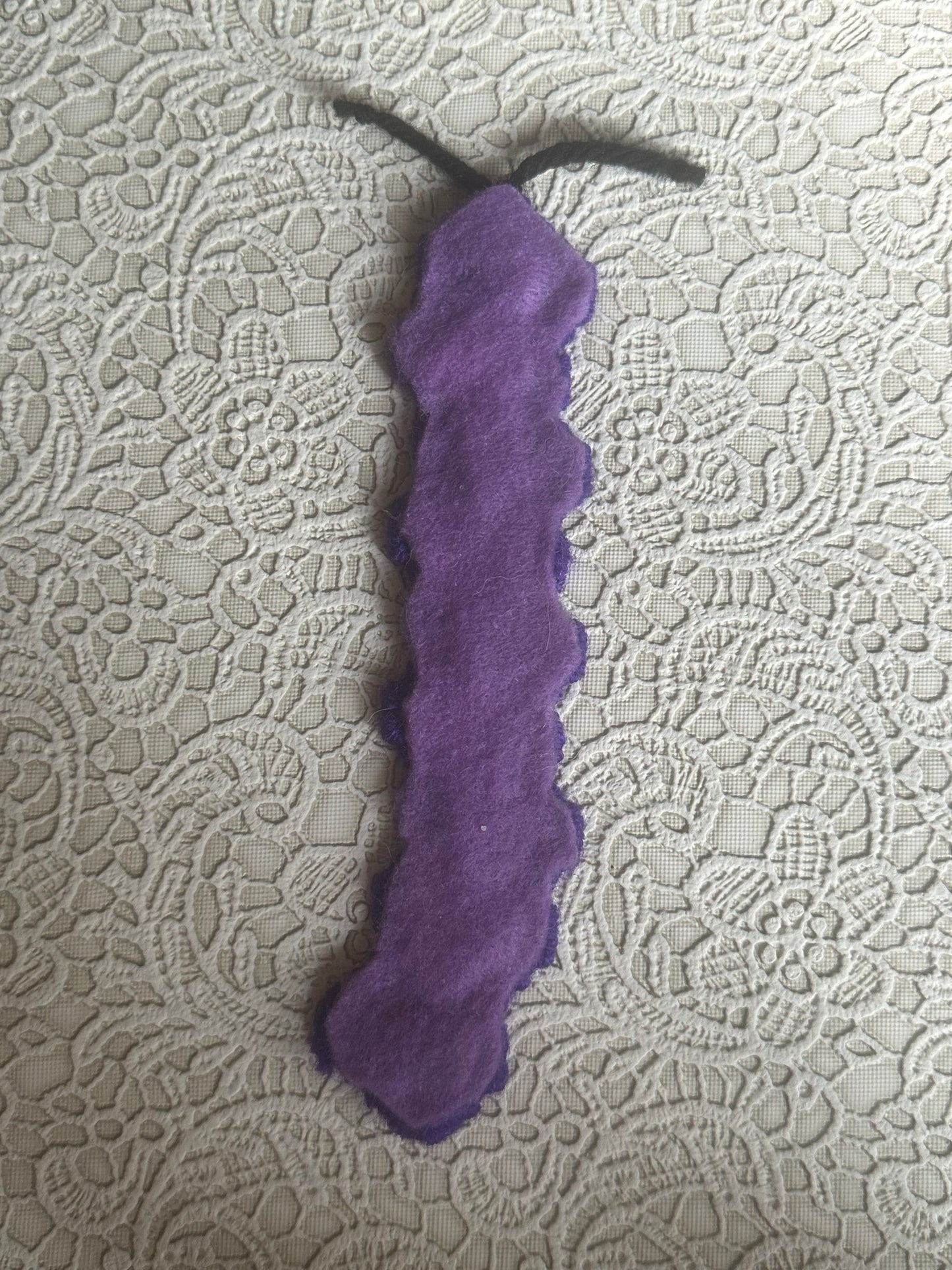 Caterpillar Bookmarks back purple