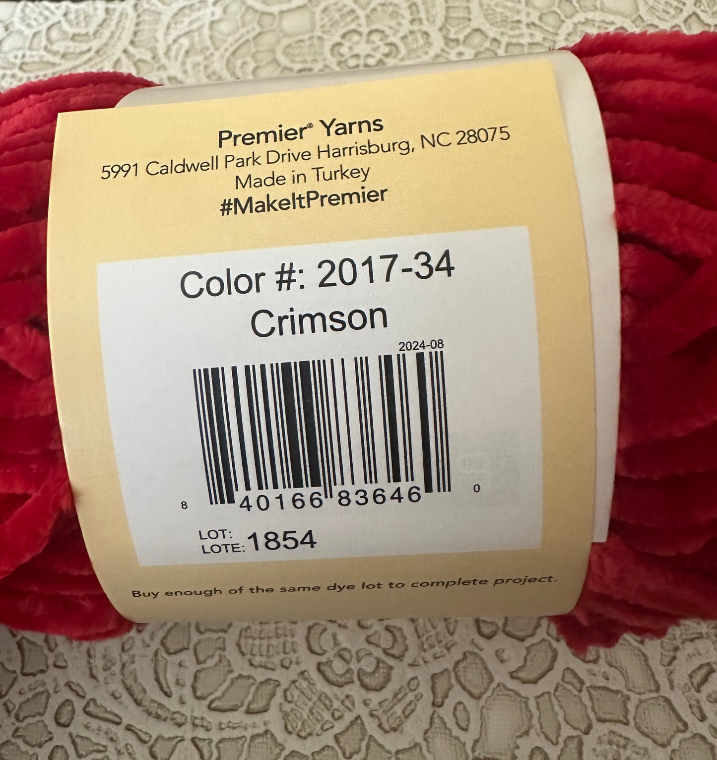 Premier Just Chenille Yarn – Crimson