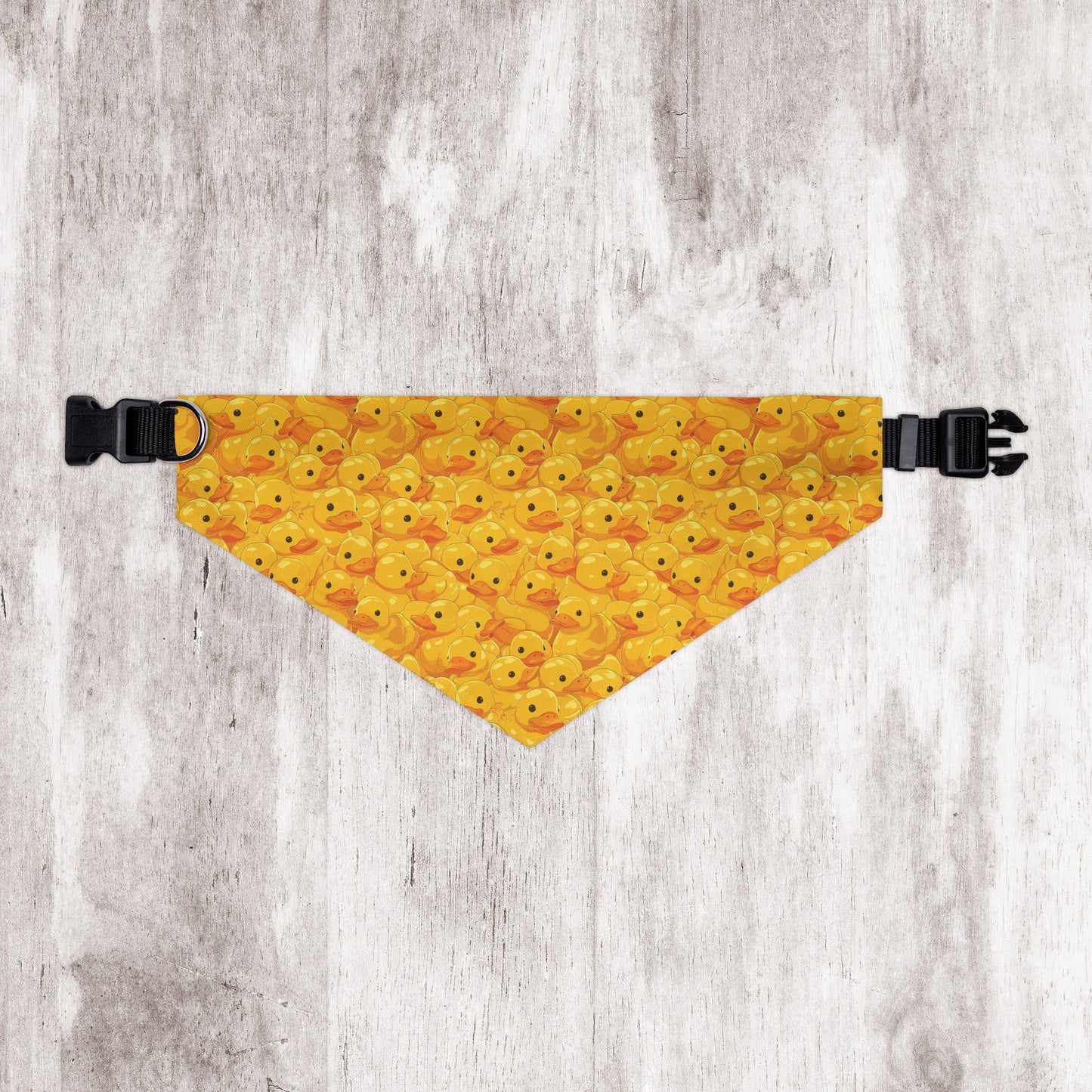Rubber Duck Yellow Dog Bandana Collar, Over the Collar