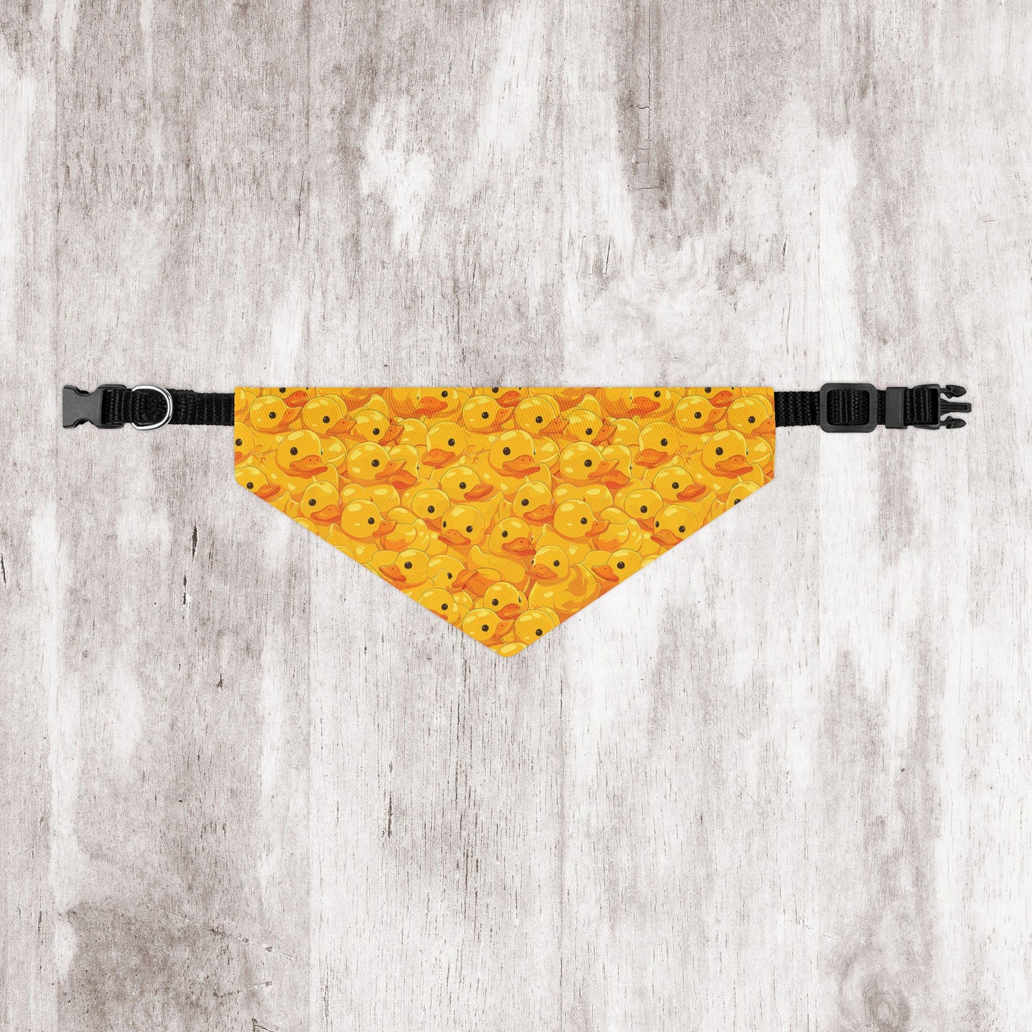 Rubber Duck Yellow Dog Bandana Collar, Over the Collar