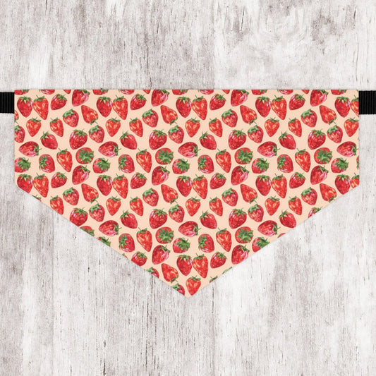 Strawberry Pattern Over-the-Collar Dog Bandana