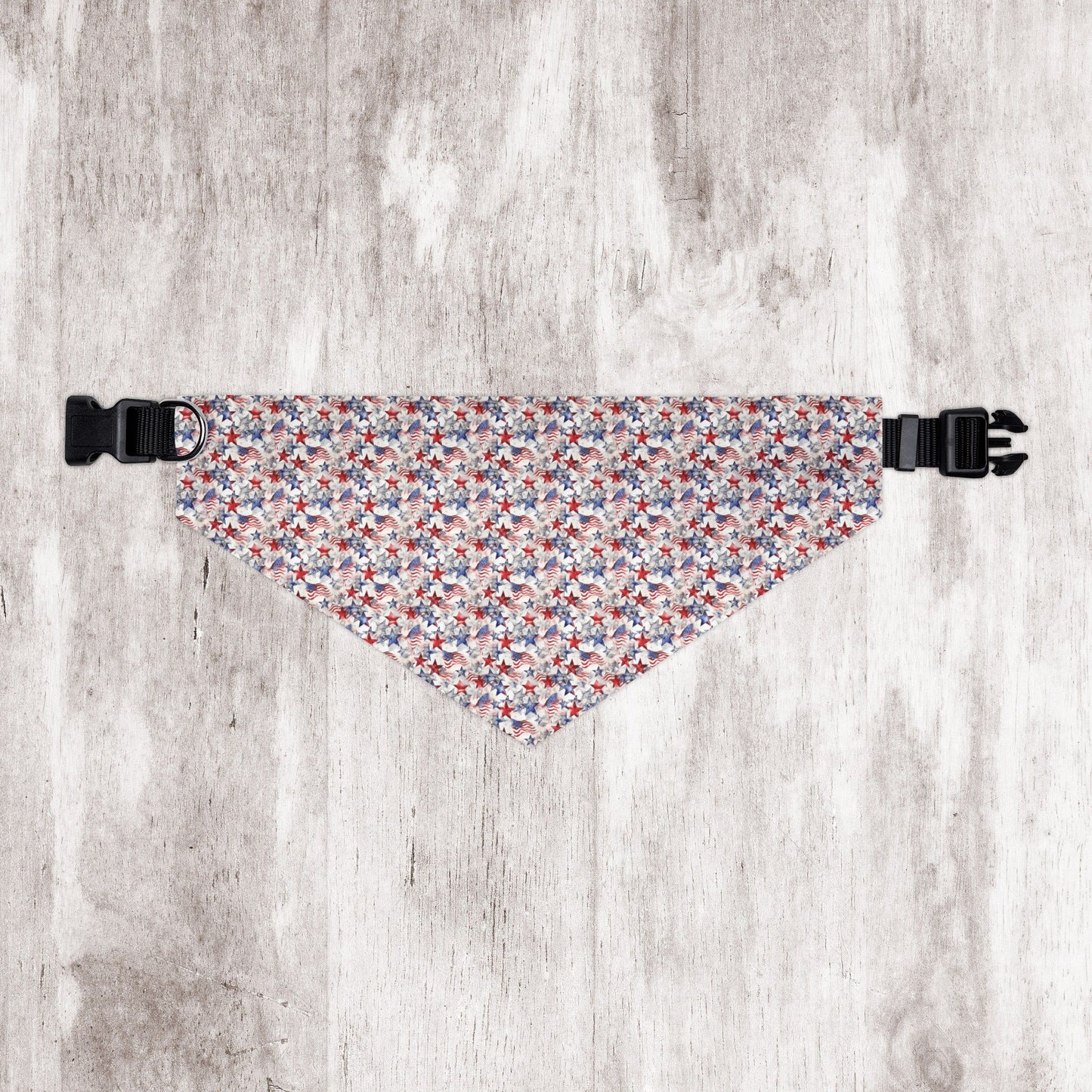 Patriotic Stars & Stripes Dog Bandana, Over-the-Collar
