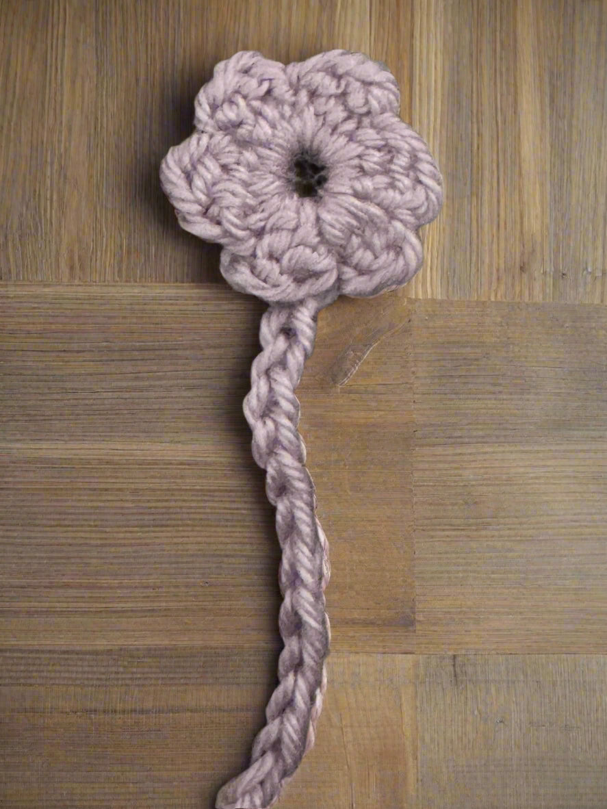 light purple Crocheted Flower Bookmark