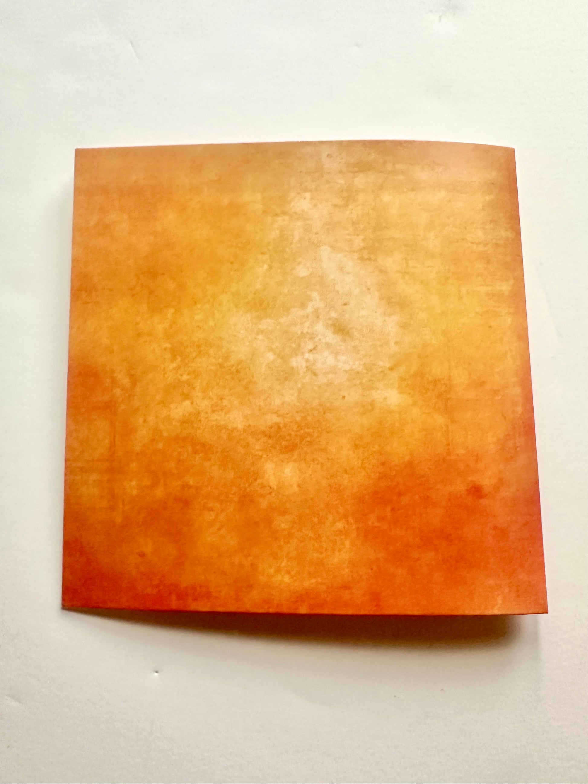 orange back of diamond dot Thanksgiving card