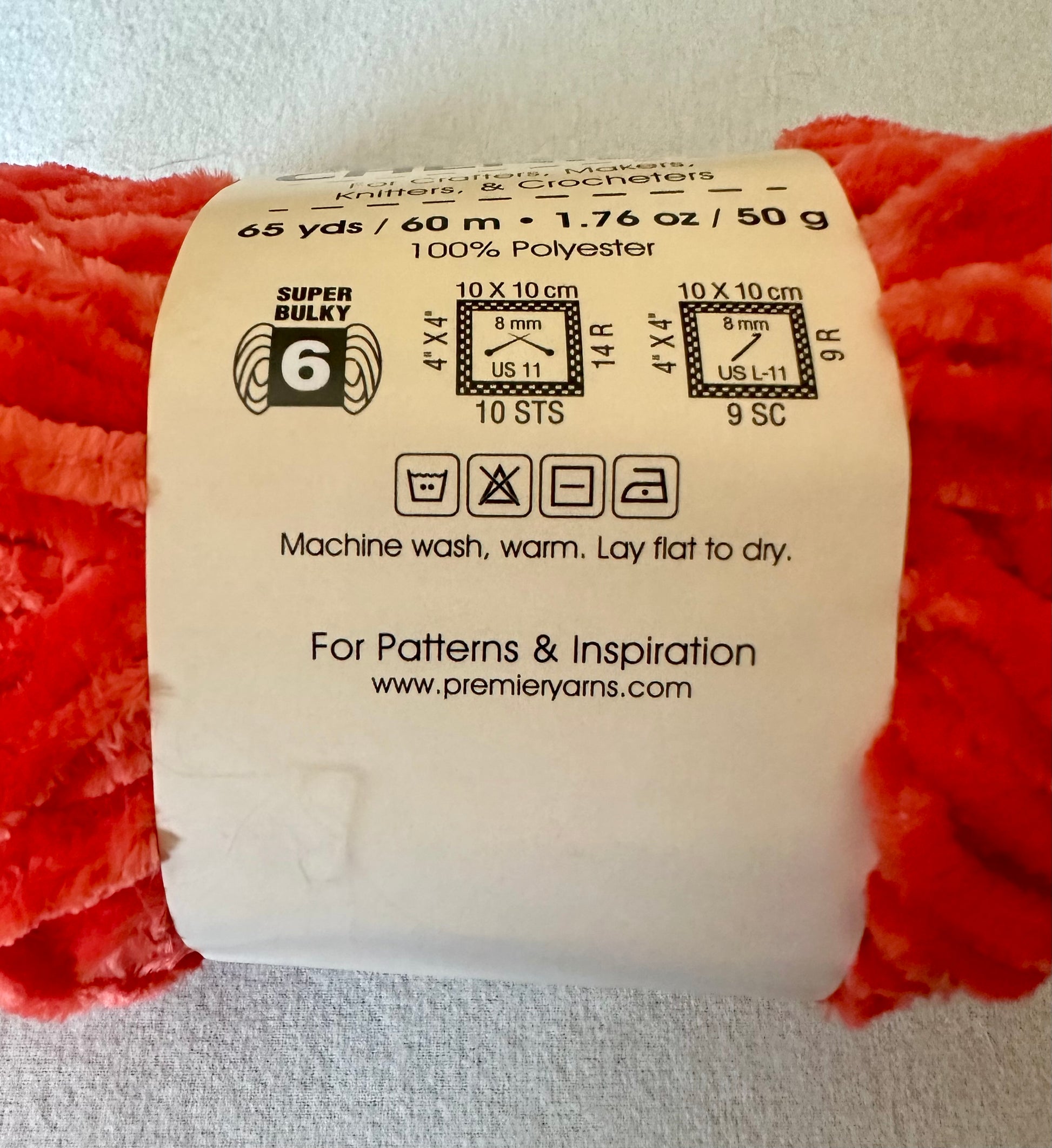 Premier Just Chenille Yarn – Salmon (Color 2017-16)