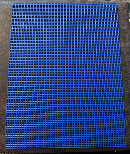 7 Mesh Royal Blue Plastic Canvas Sheet, 10.5 x 13.5