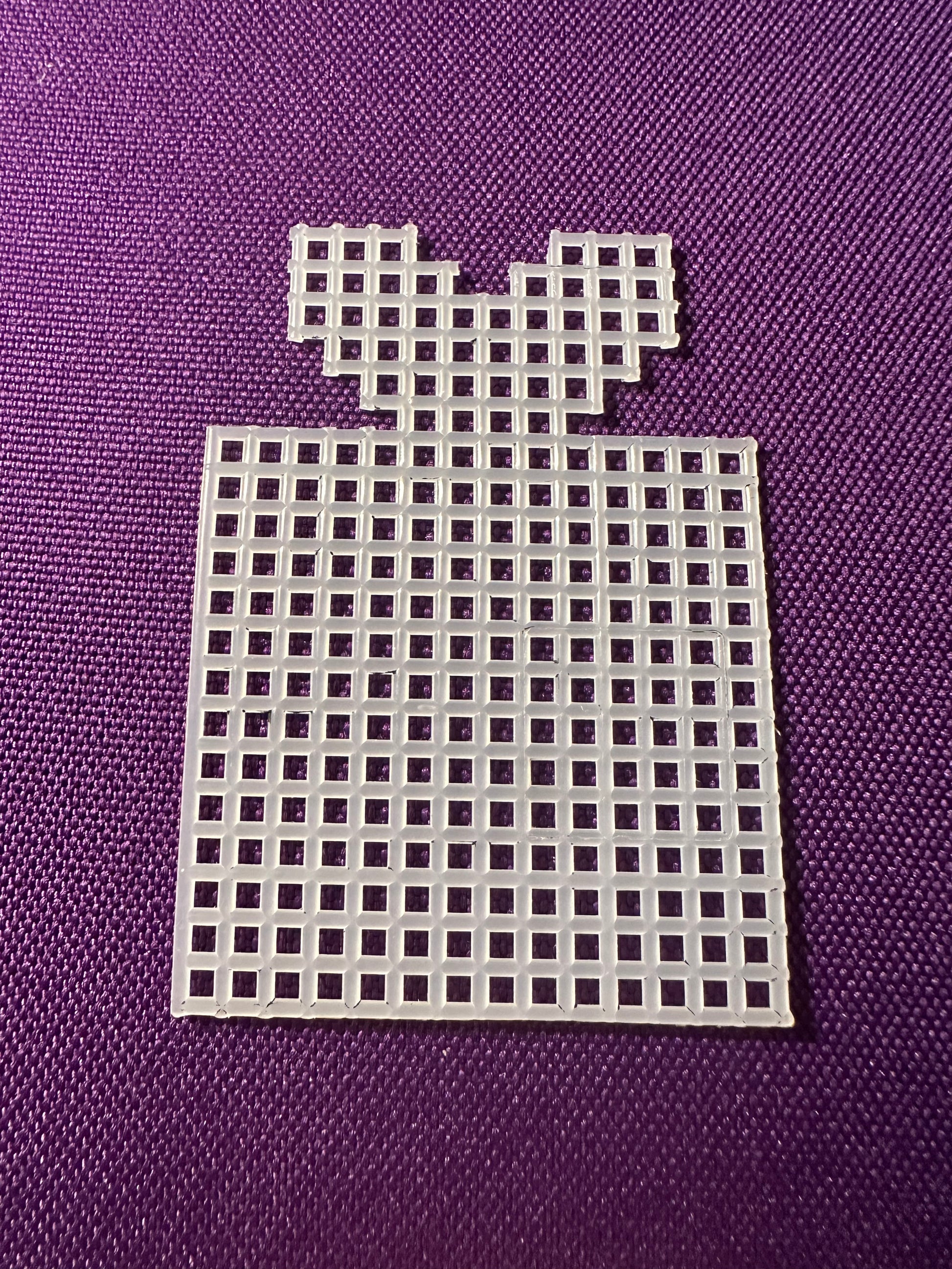 Precut plastic canvas gift or present shape