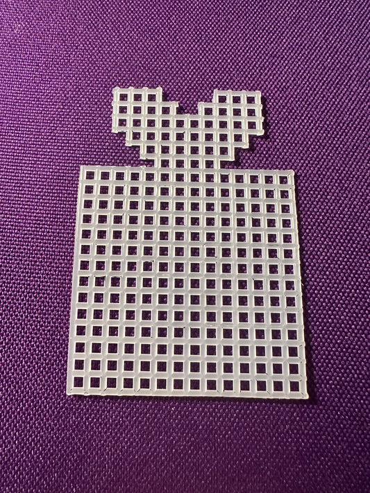 Precut plastic canvas gift or present shape