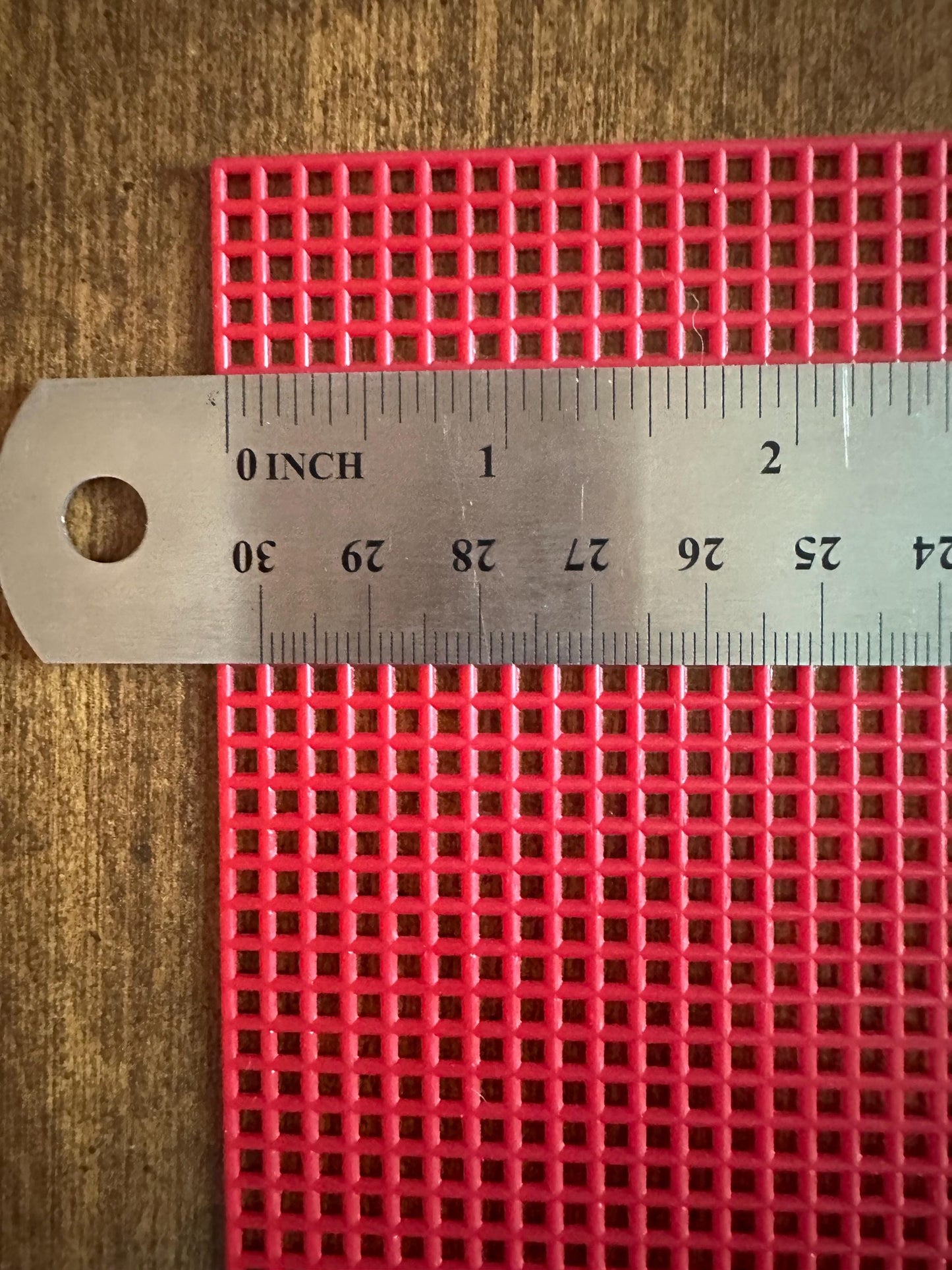 Christmas Red Plastic Canvas Sheet – 7 Mesh, 10.5” x 13.5”