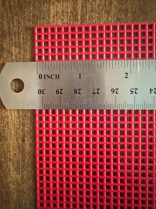 Christmas Red Plastic Canvas Sheet – 7 Mesh, 10.5” x 13.5”