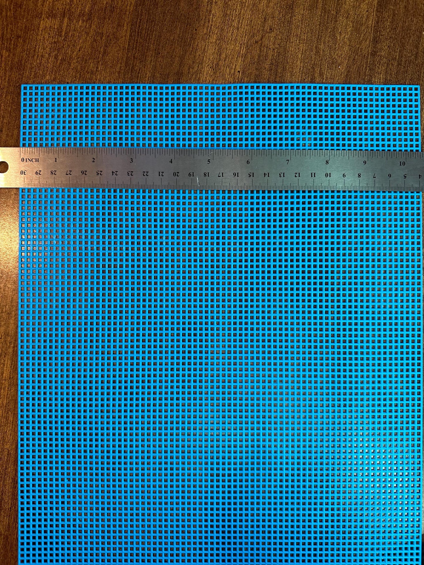 Fluorescent Blue Plastic Canvas Sheet – 7 Mesh, 10.5” x 13.5”