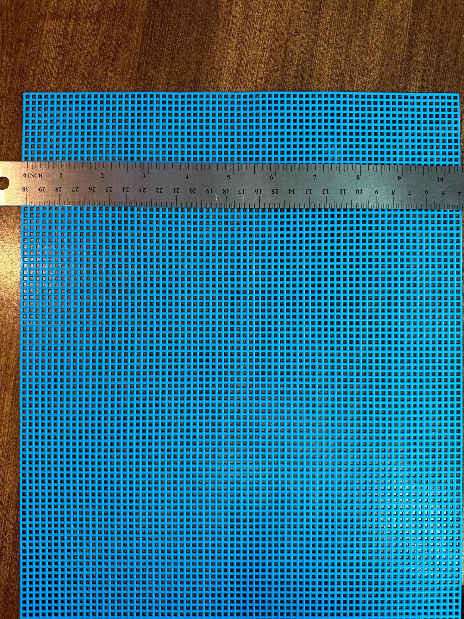 Fluorescent Blue Plastic Canvas Sheet – 7 Mesh, 10.5” x 13.5”