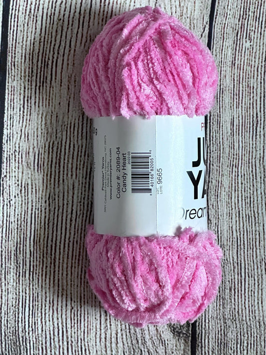 Premier Just Yarn Dream Chenille – Candy Heart 2089-04 – Super Soft Medium Yarn
