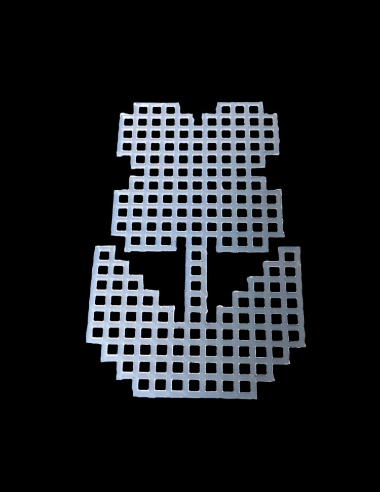 precut plastic canvas flower cutout shape ready to stitch