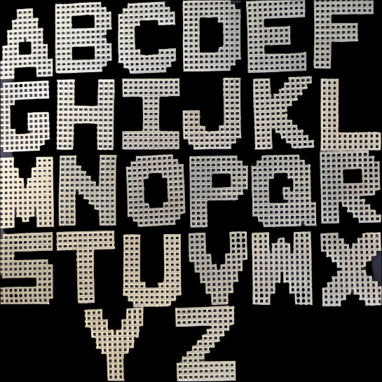 precut plastic canvas small alphabet letters cutout shapes ready to stitch