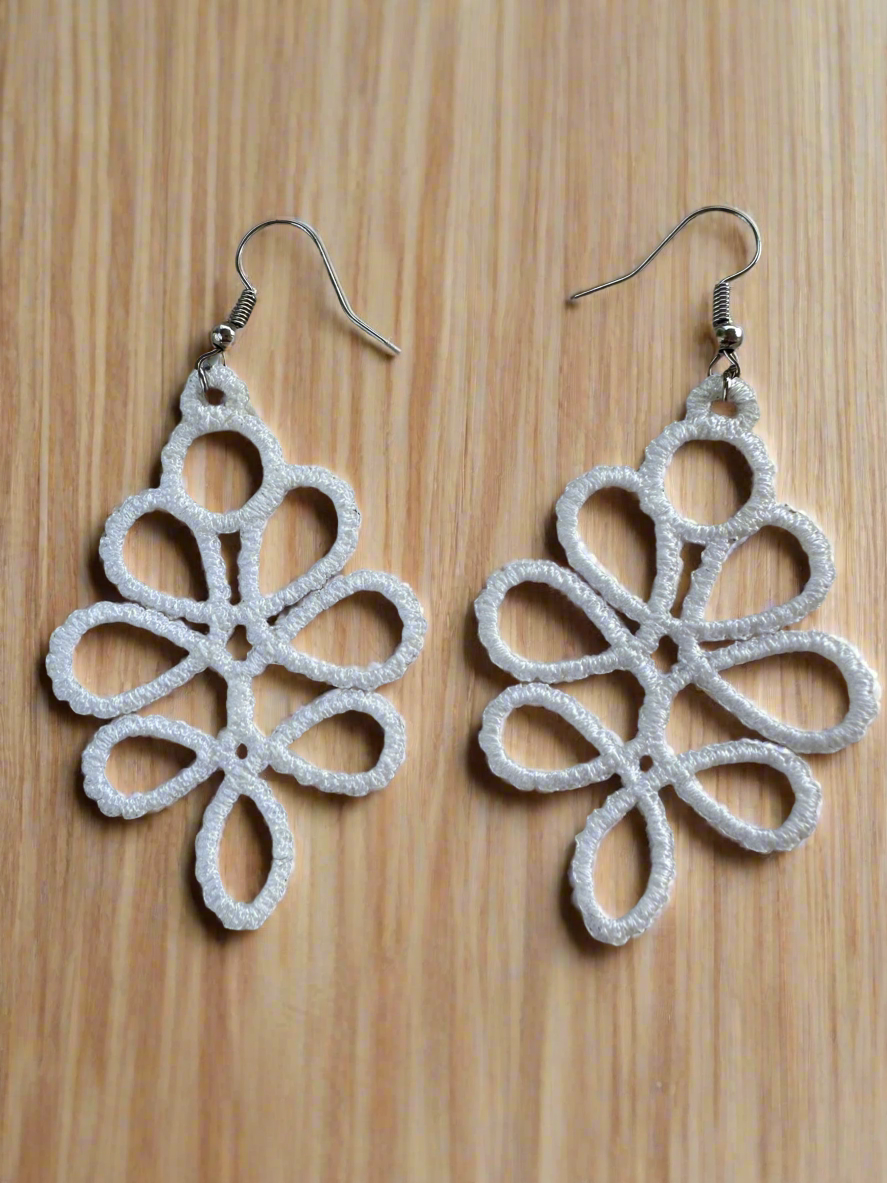 🧵🪡How Freestanding Lace Earrings Are Made: A Behind-the-Hoops Look