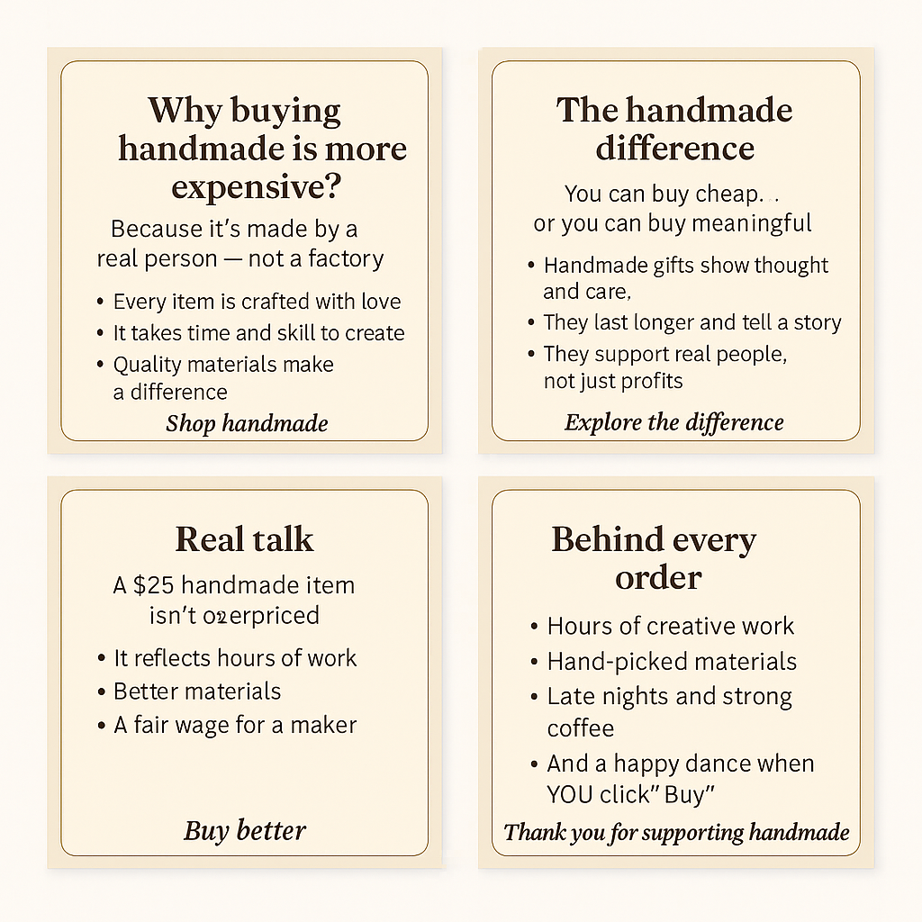 Why Buying Handmade Matters (Yes, Even If It Costs More) | Husky Ridge Crafts