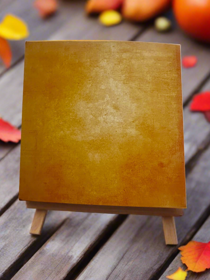 Hello Autumn Diamond Dot Greeting Card – Scarecrows, Pumpkins & Fall Plants | Handmade 6x6” Card with Envelope
