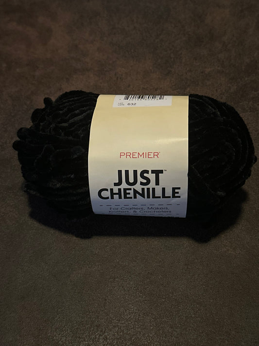 Premier Just Chenille Yarn – Black | Color 2017-01