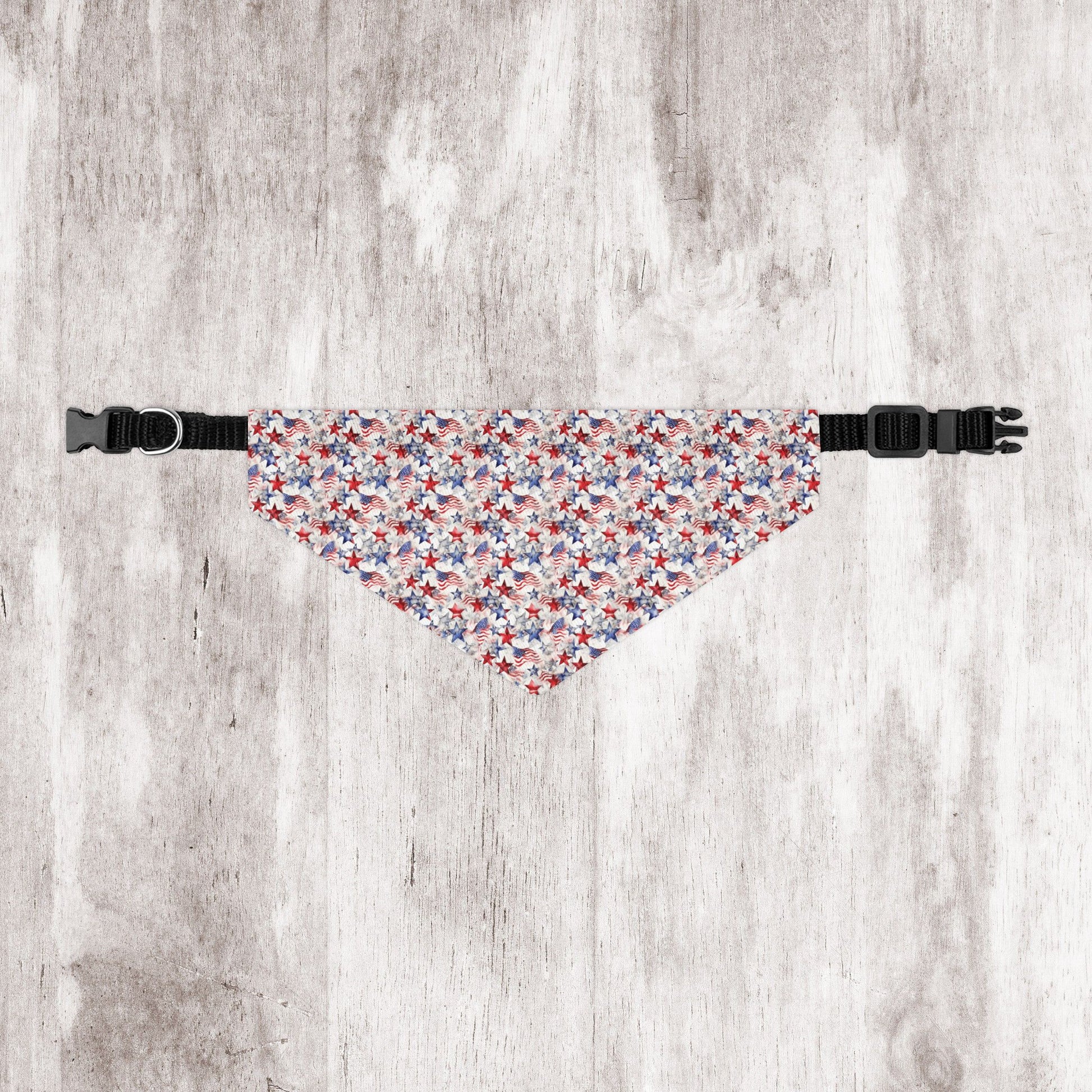 Patriotic Stars & Stripes Dog Bandana, Over-the-Collar