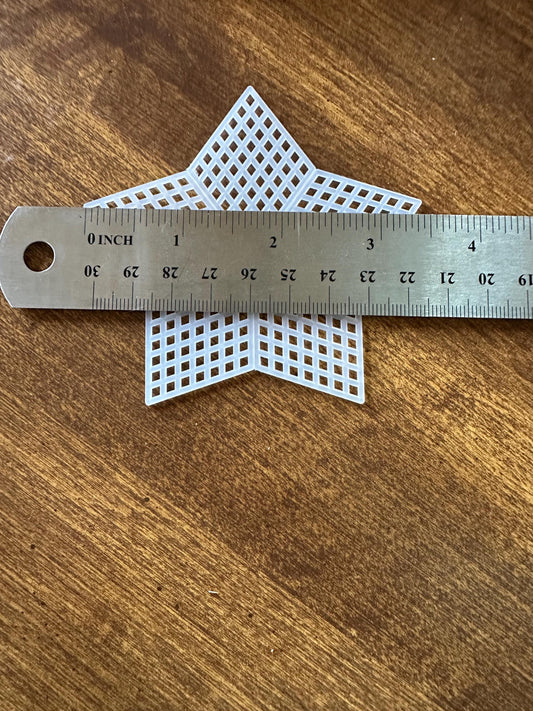 Precut 5 Point Star Plastic Canvas Shapes – Clear 3.25” Stars 