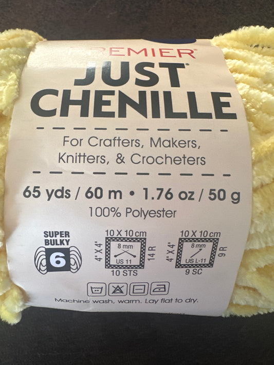 Premier Just Chenille Yarn – Lemon | Color 2017-14