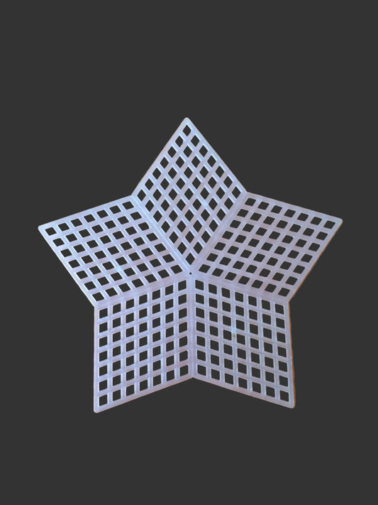 Precut 5 Point Star Plastic Canvas Shapes – Clear 3.25” Stars 
