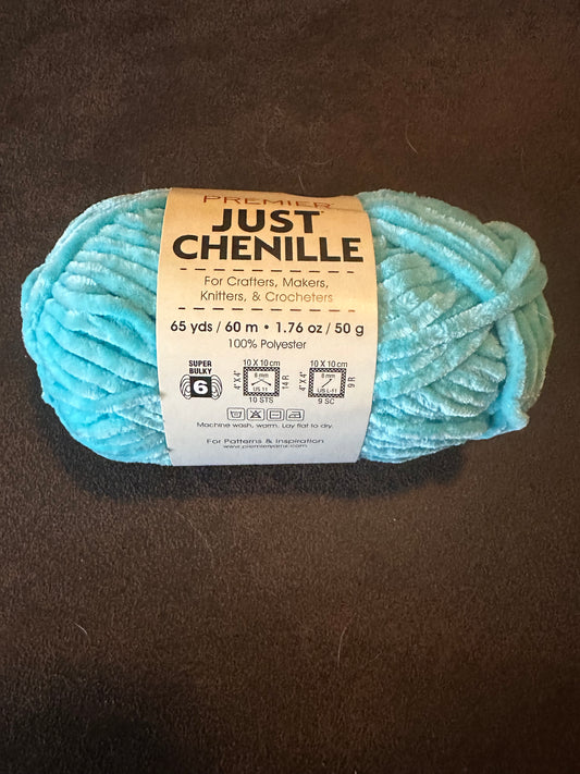 Premier Just Chenille Yarn – Aqua | Color 2017-13